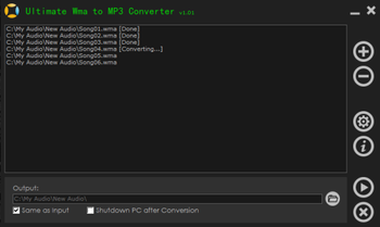 Ultimate WMA to MP3 Converter screenshot