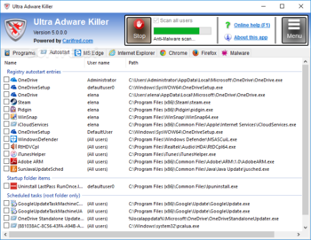 Ultra Adware Killer screenshot