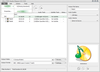 Ultra DVD Audio Ripper screenshot