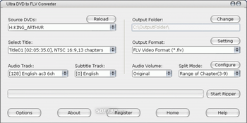 Ultra DVD to FLV Converter screenshot 2