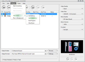 Ultra iPod Movie Converter screenshot 4