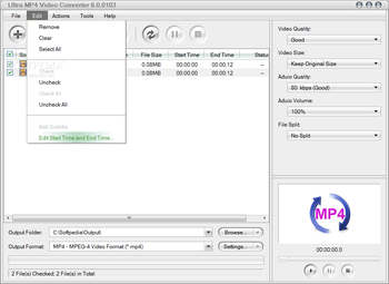 Ultra MP4 Video Converter screenshot 2