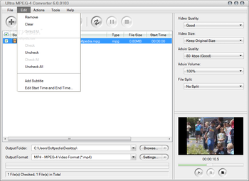 Ultra MPEG-4 Converter screenshot 4