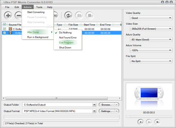 Ultra PSP Movie Converter screenshot 4