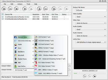 Ultra QuickTime Converter screenshot 2