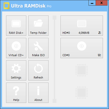 Ultra RAMDisk Lite Edition screenshot