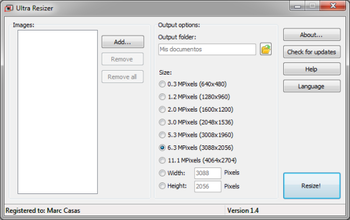 Ultra Resizer screenshot