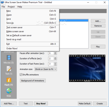 Ultra Screen Saver Maker screenshot 8