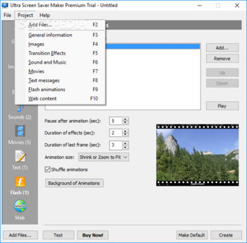 Ultra Screen Saver Maker screenshot 9