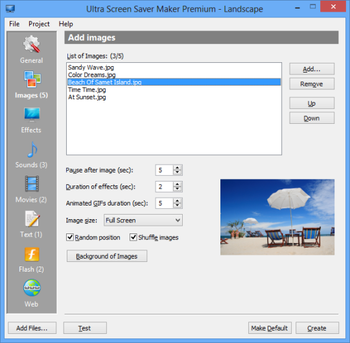 Ultra Screen Saver Maker screenshot