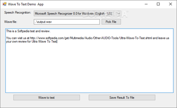 Ultra Wave To Text screenshot