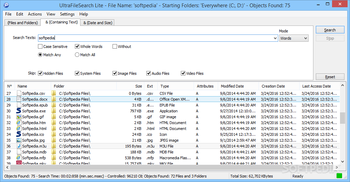 UltraFileSearch Lite Portable screenshot 2