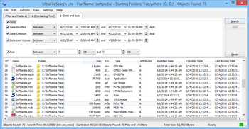 UltraFileSearch Lite Portable screenshot 3