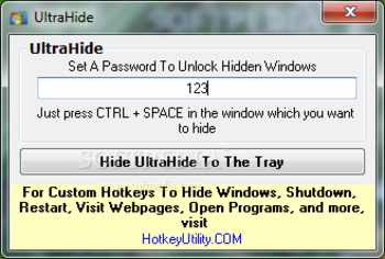 UltraHide screenshot