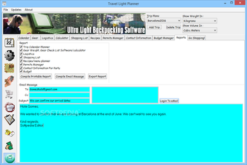Ultralight Backpacking Software screenshot 10