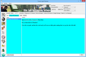 Ultralight Backpacking Software screenshot 3
