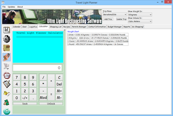 Ultralight Backpacking Software screenshot 4