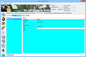 Ultralight Backpacking Software screenshot 7