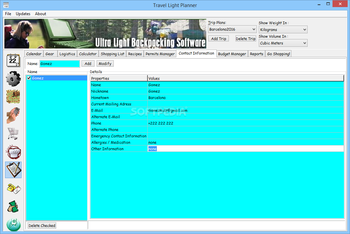 Ultralight Backpacking Software screenshot 8
