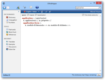 Ultralingua English-Italian Dictionary screenshot 5