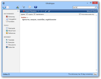 Ultralingua French Dictionary and Thesaurus screenshot 4