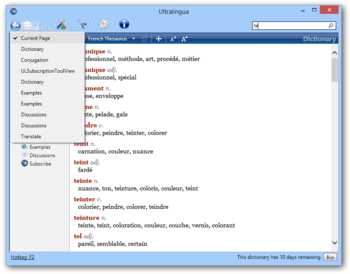 Ultralingua French Dictionary and Thesaurus screenshot 7