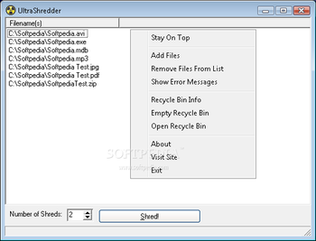 UltraShredder screenshot