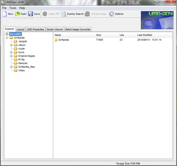 UMDGen screenshot