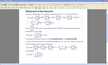 UMS Math Editor screenshot