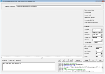 uncropMKV screenshot