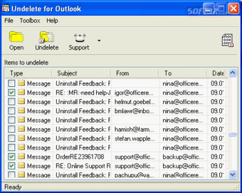 Undelete for Outlook screenshot 2