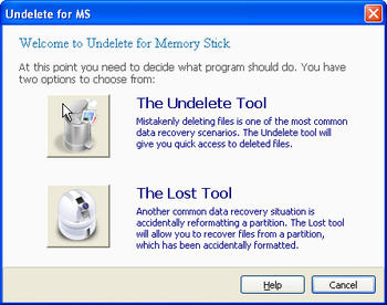 Undelete Memory Stick screenshot
