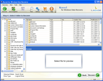 Undelete Software screenshot