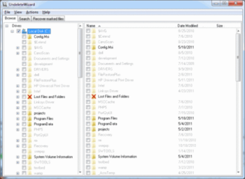 UndeleteWizard screenshot