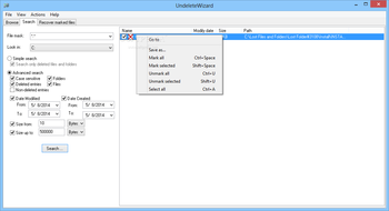UndeleteWizard screenshot 2