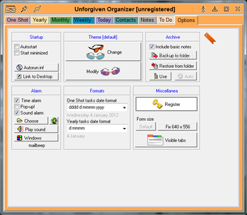 Unforgiven Organizer screenshot 14