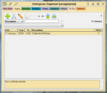 Unforgiven Organizer screenshot 3