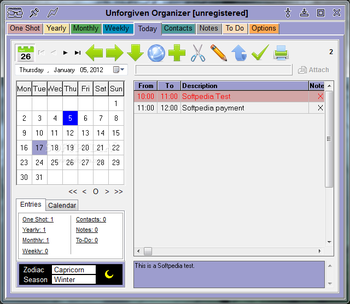 Unforgiven Organizer screenshot 7