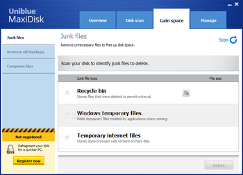 Uniblue MaxiDisk screenshot 3