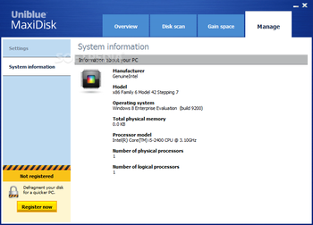 Uniblue MaxiDisk screenshot 7