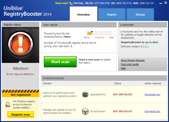 Uniblue Registry Booster screenshot