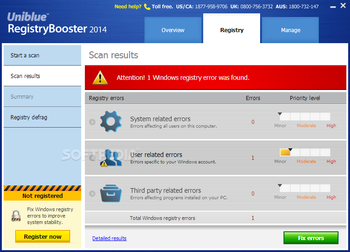 Uniblue Registry Booster screenshot 3
