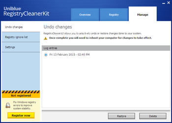 Uniblue RegistryCleanerKit screenshot 5