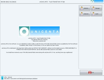 uniCenta oPOS screenshot