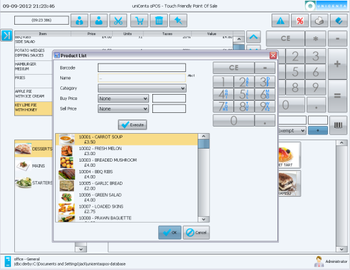 uniCenta oPOS screenshot 3