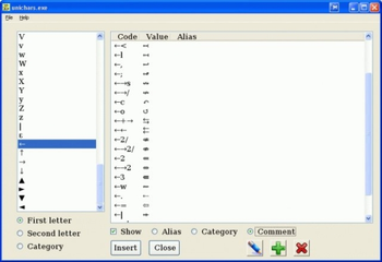 Unichars screenshot