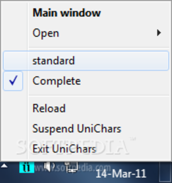 UniChars screenshot