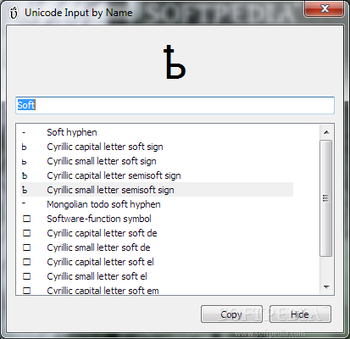 Unicode Input by Name screenshot