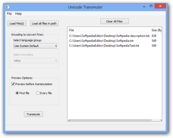 Unicode Transmuter screenshot