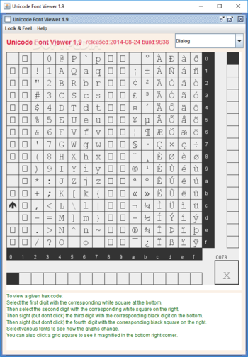 Unicode Viewer screenshot